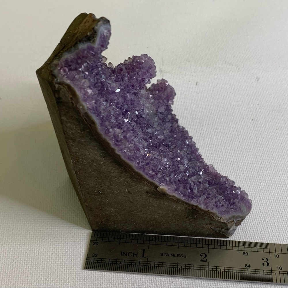 Large Purple Amethyst Crystal Cluster Geode Uruguay Cathedral Gemstone 4.75"x4.5 - Picture 16 of 16